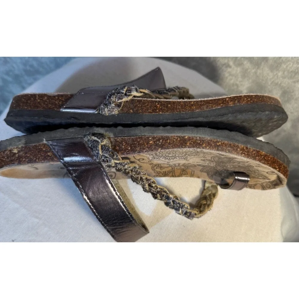boho braided sandals brown earthy comfort slides festival y2k sandals artisan